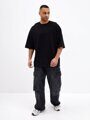 ФУТБОЛКА OVERSIZE HEAVY COTTON BLACK XS