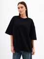 ФУТБОЛКА OVERSIZE HEAVY COTTON BLACK XS